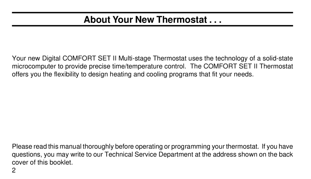 White Rodgers 1F91W-71 manual About Your New Thermostat 