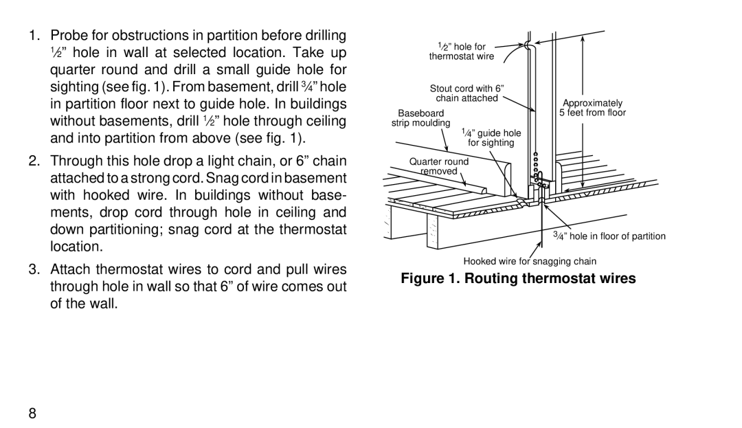 White Rodgers 1F92W-51 manual Routing thermostat wires 