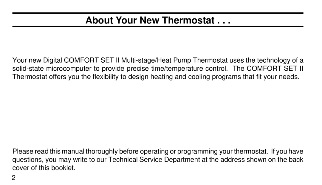 White Rodgers 1F94-71 manual About Your New Thermostat 