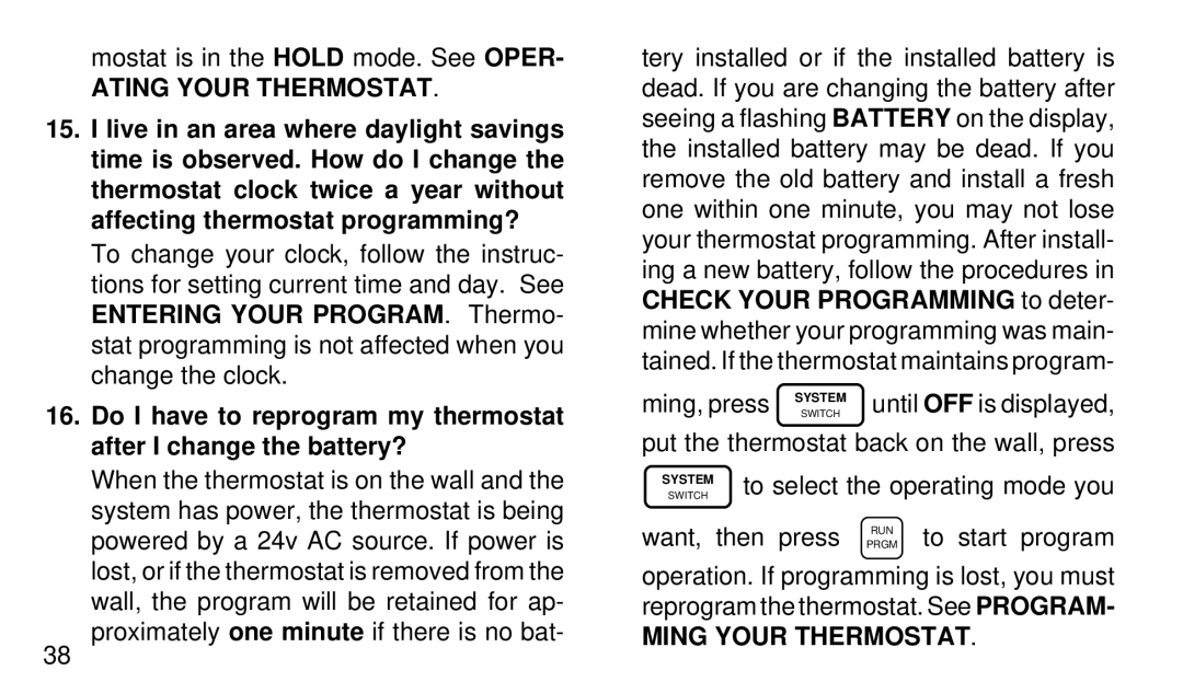 White Rodgers 1F94-71 manual Ming Your Thermostat 