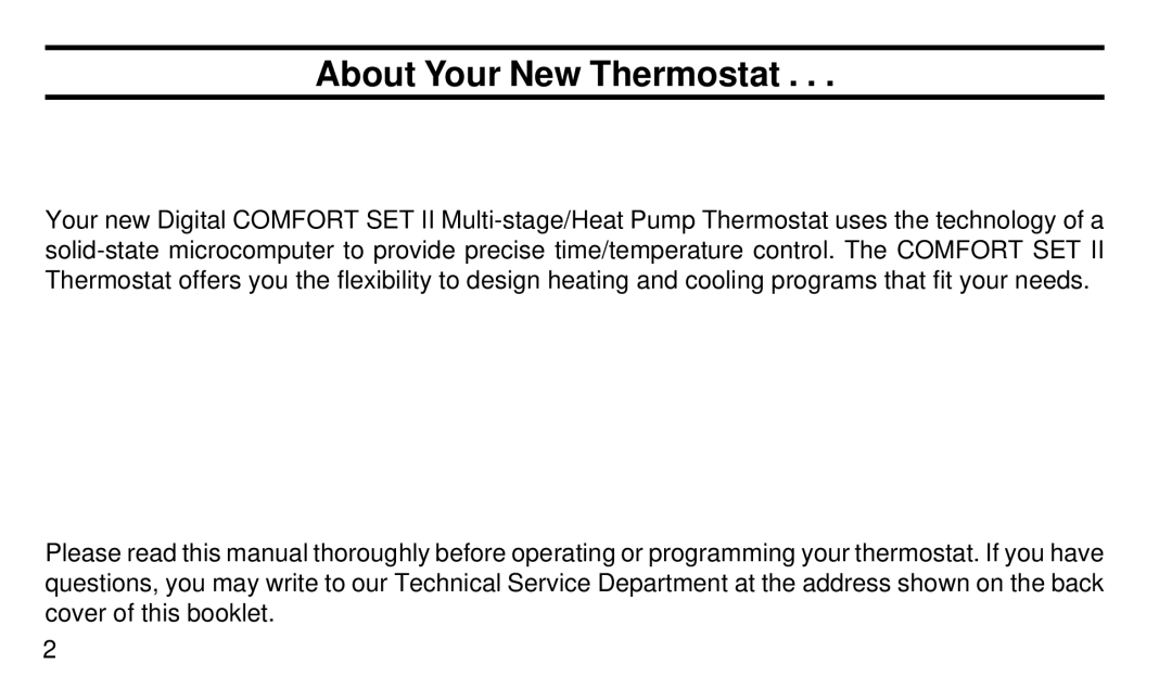 White Rodgers 1F94W-71 manual About Your New Thermostat 