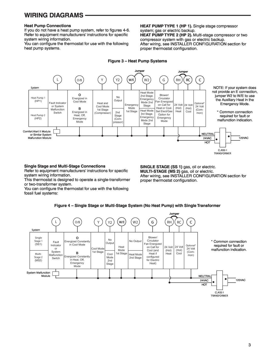 White Rodgers 1F95-0477 Wiring Diagrams, Heat Pump Connections, Heat Pump Systems, Single Stage and Multi-StageConnections 