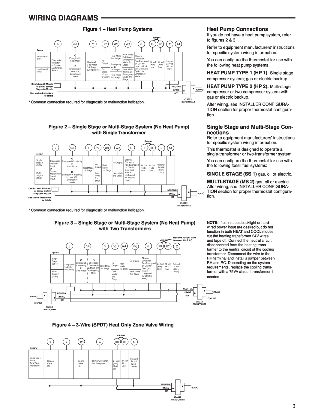 White Rodgers 1F95-0680 specifications Wiring Diagrams, Heat Pump Systems, with Single Transformer, Heat Pump Connections 