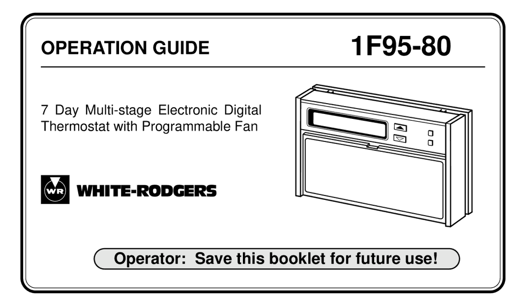 White Rodgers 1F95-80 manual 