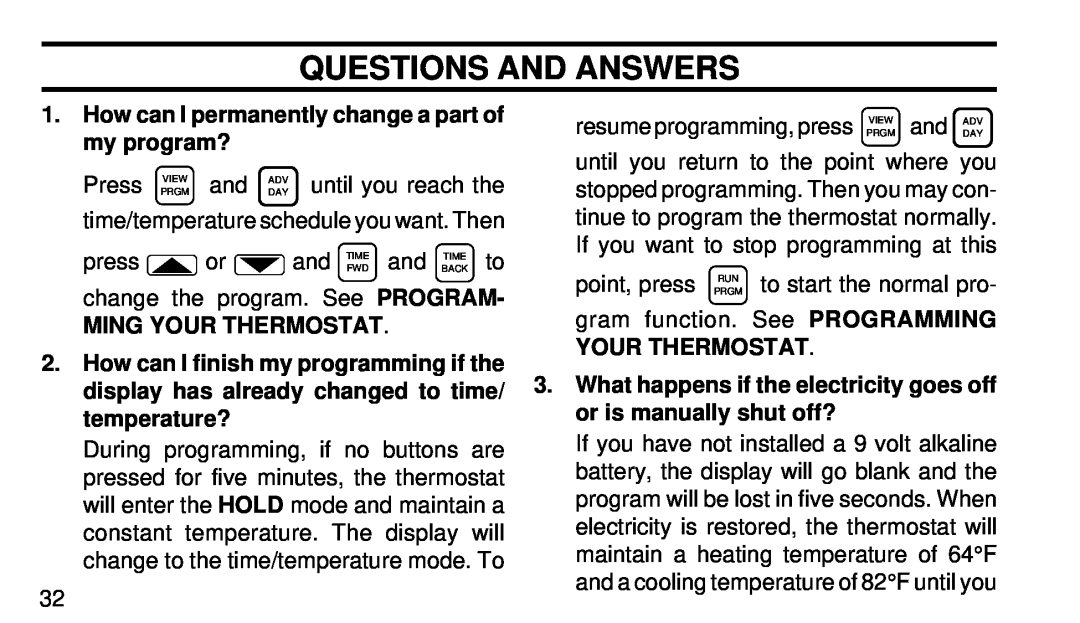 White Rodgers 1F95-80 manual Questions And Answers, Ming Your Thermostat 