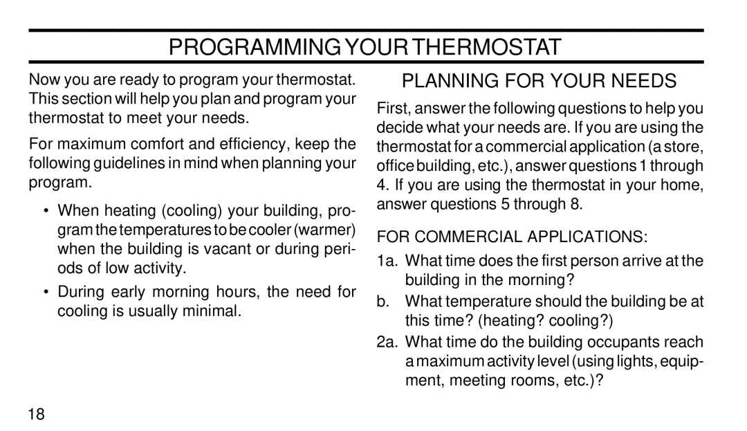 White Rodgers 1F95W-71 manual Programming Your Thermostat 