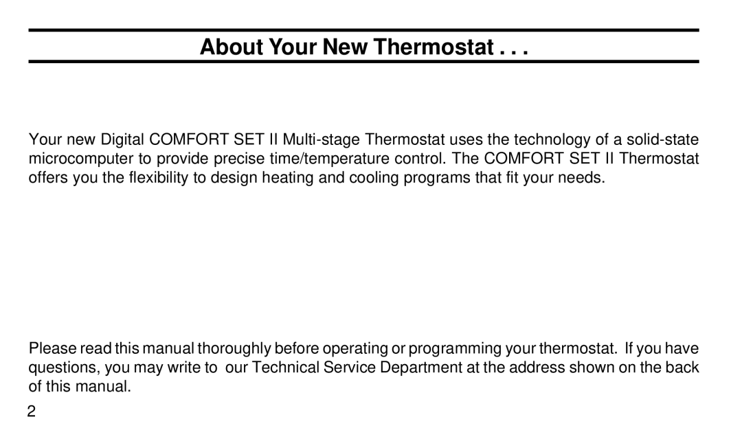 White Rodgers 1F95W-71 manual About Your New Thermostat 