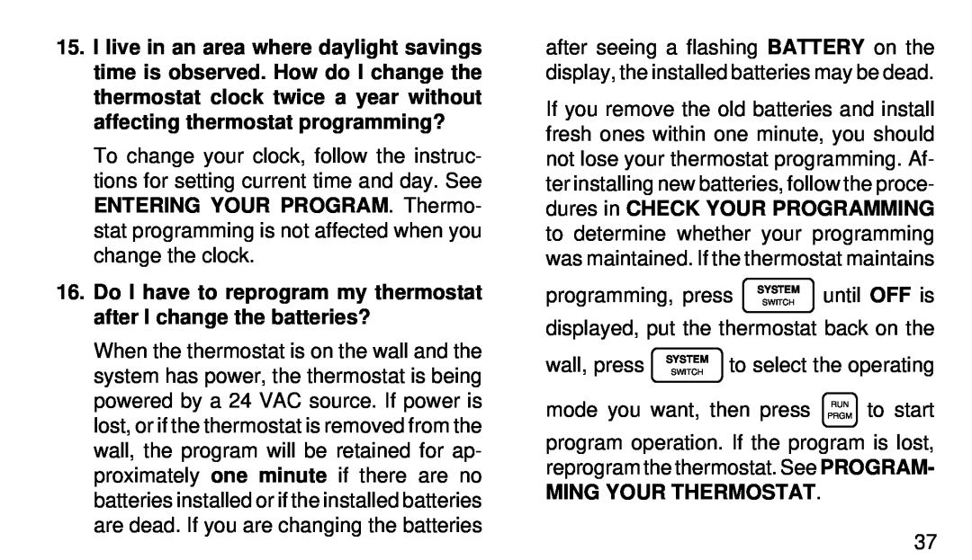 White Rodgers 1F97-51 manual Ming Your Thermostat 