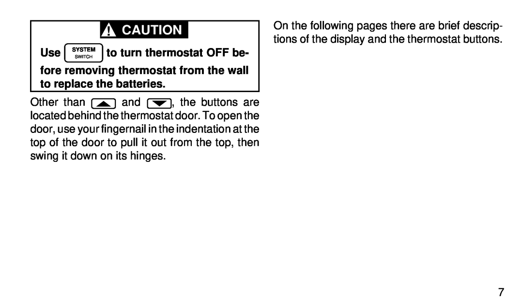 White Rodgers 1F97-51 manual to turn thermostat OFF be 