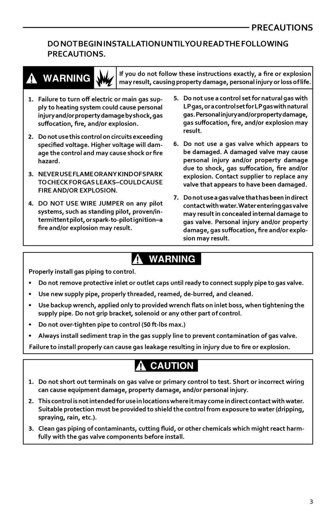 White Rodgers 36h installation instructions Donotbegininstallationuntilyoureadthefollowing Precautions 