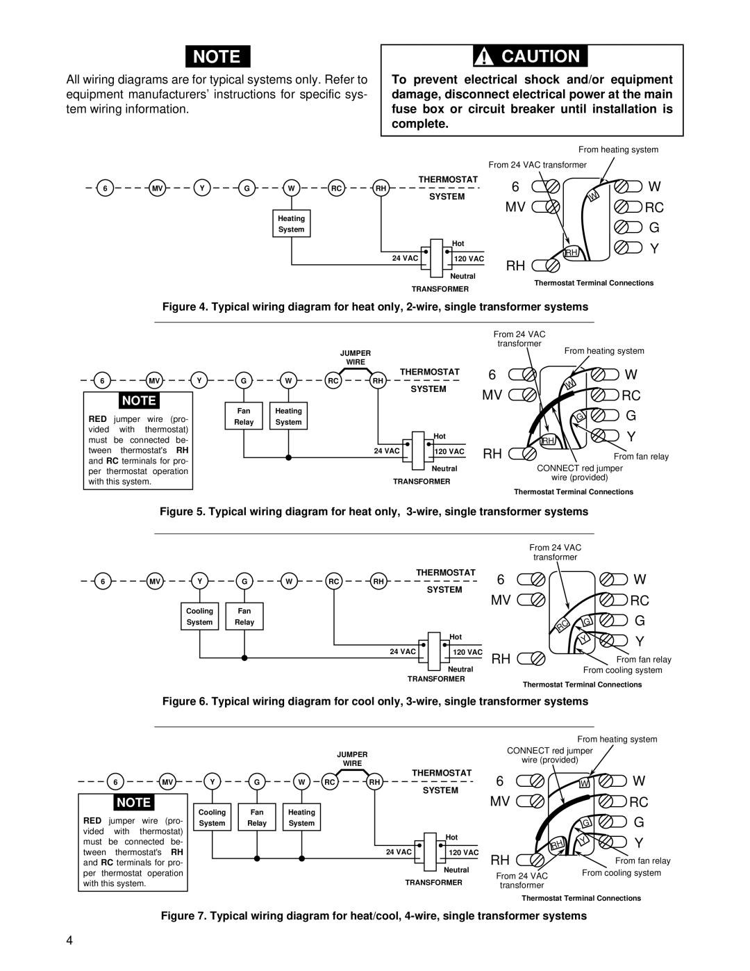 White Rodgers 37-5086B, 37-5086A installation instructions Thermostat 