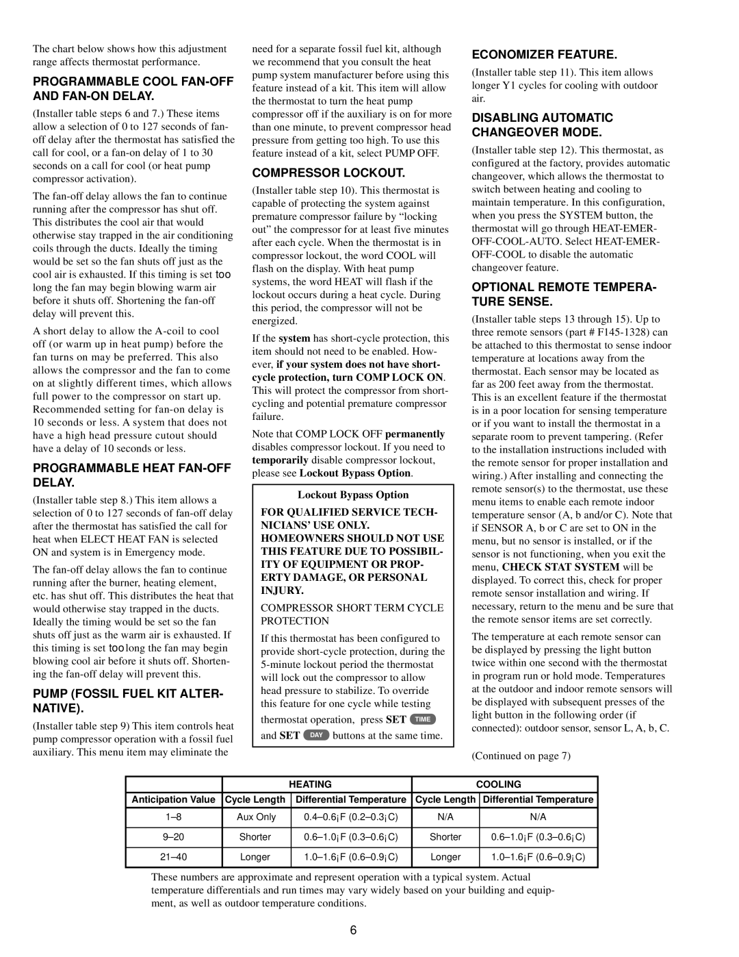 White Rodgers 37-6186B Programmable Cool FAN-OFF and FAN-ON Delay, Programmable Heat FAN-OFF Delay, Compressor Lockout 