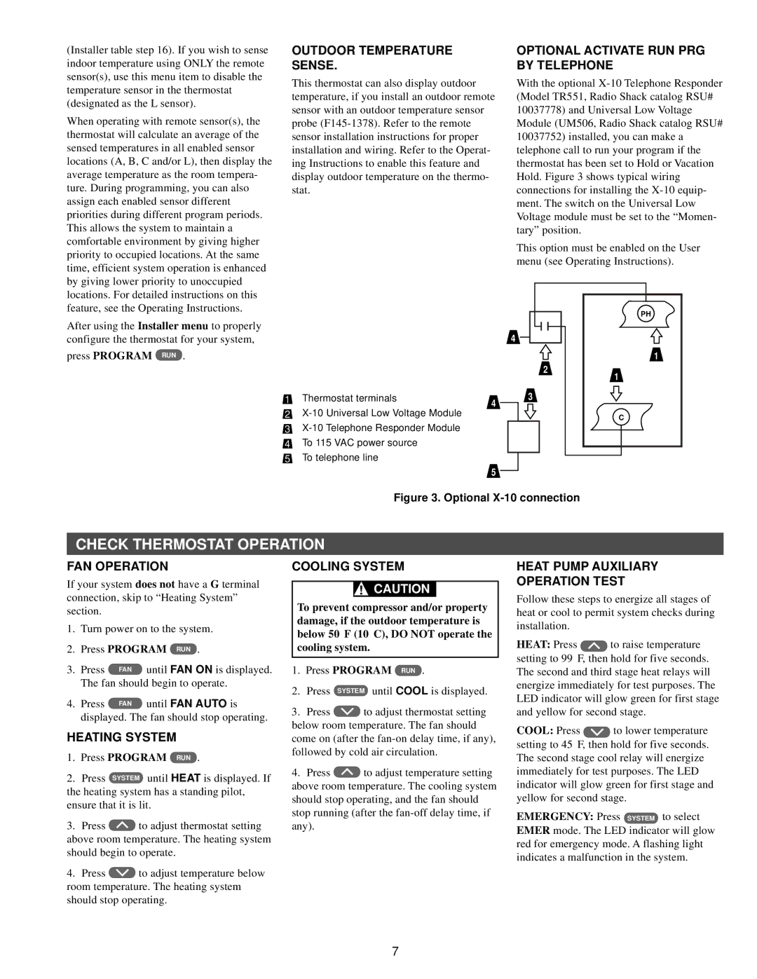 White Rodgers 37-6186B specifications Check Thermostat Operation 