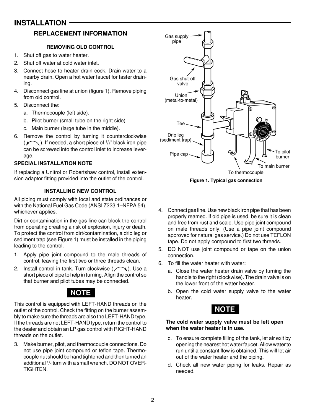 White Rodgers 37C72U installation instructions Removing OLD Control, Special Installation Note, Installing NEW Control 