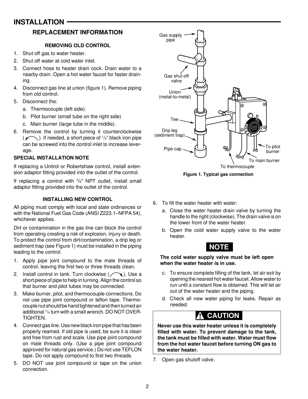 White Rodgers 37C73U installation instructions Removing OLD Control, Special Installation Note, Installing NEW Control 