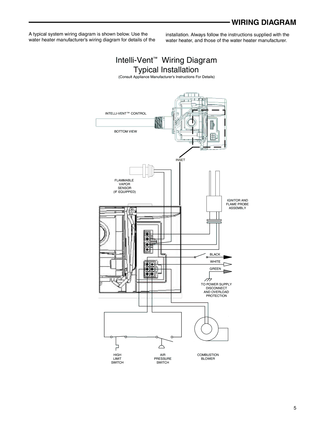 White Rodgers 37E73A-903, 37E37A-903 & 906, 37E73A-906 Intelli-VentWiring Diagram Typical Installation 