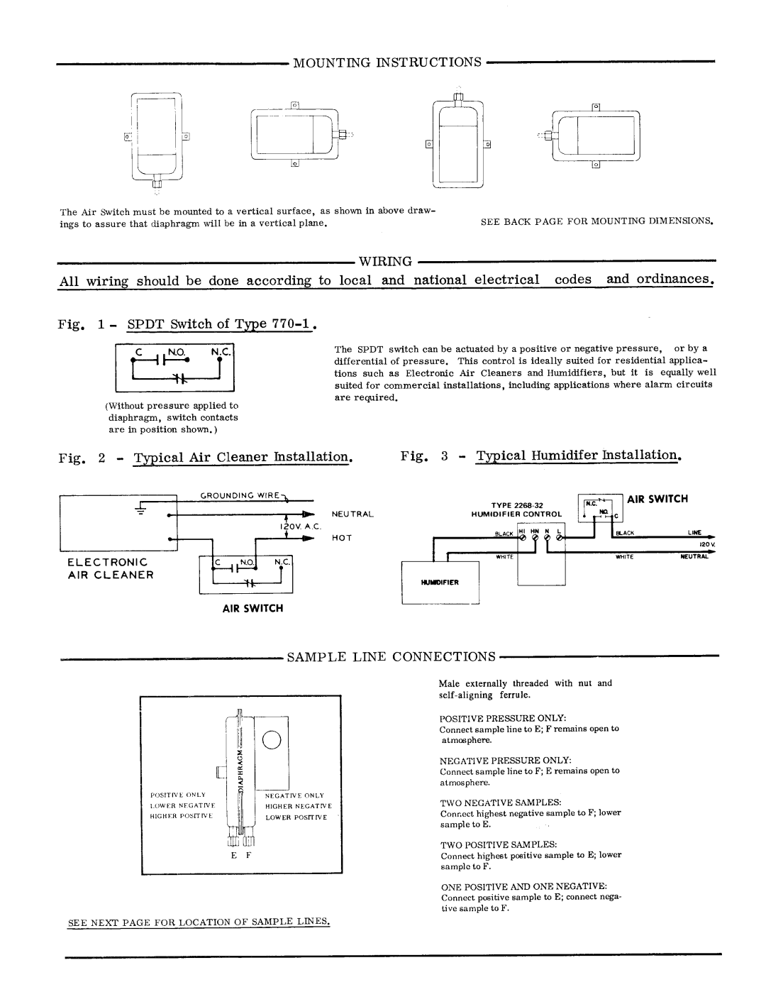 White Rodgers 770-1 manual 