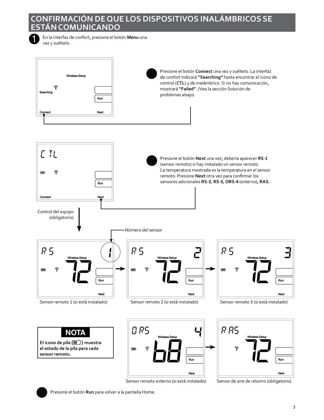 White Rodgers F145RF-1600 installation instructions Nota 