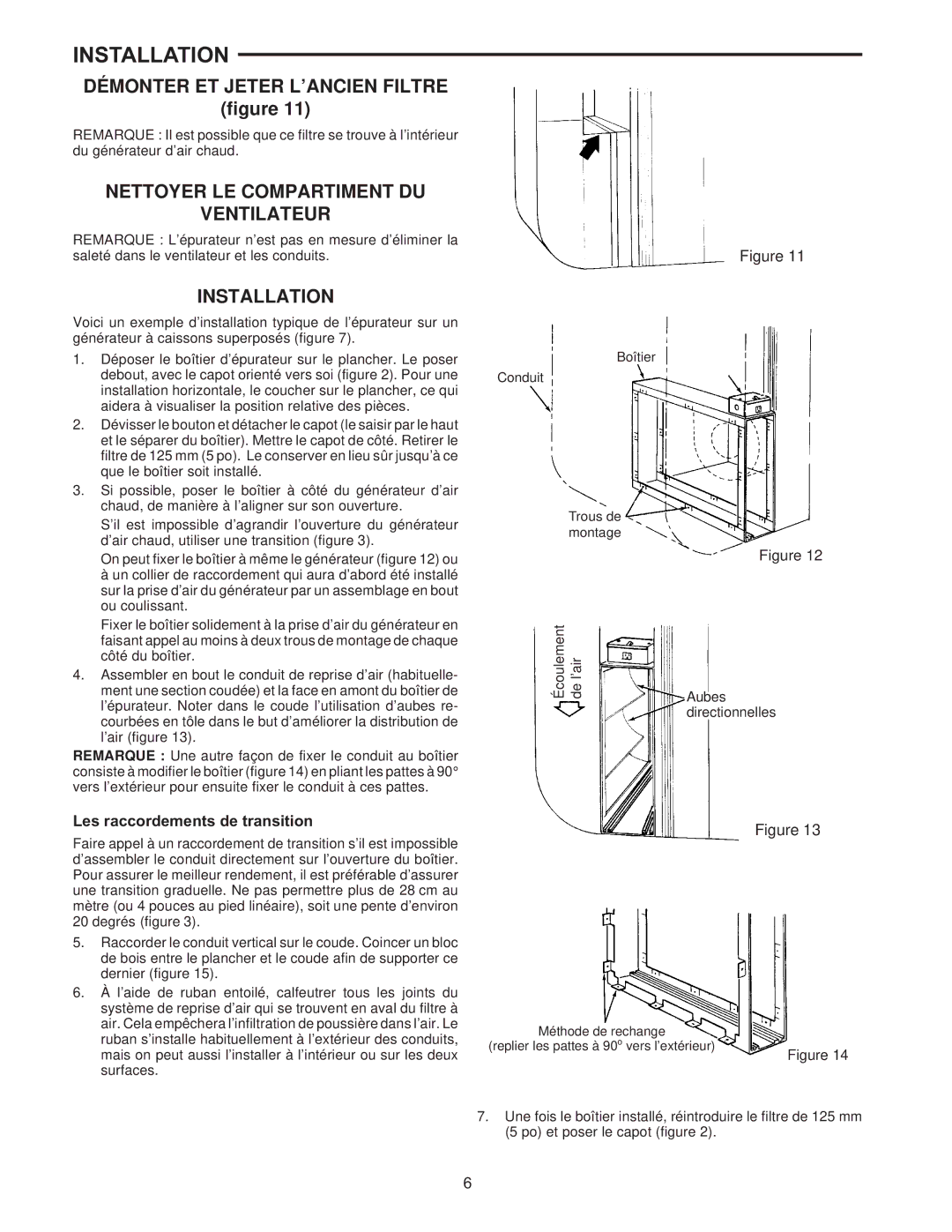 White Rodgers pmnACM/ACB owner manual Installation, Nettoyer LE Compartiment DU Ventilateur 