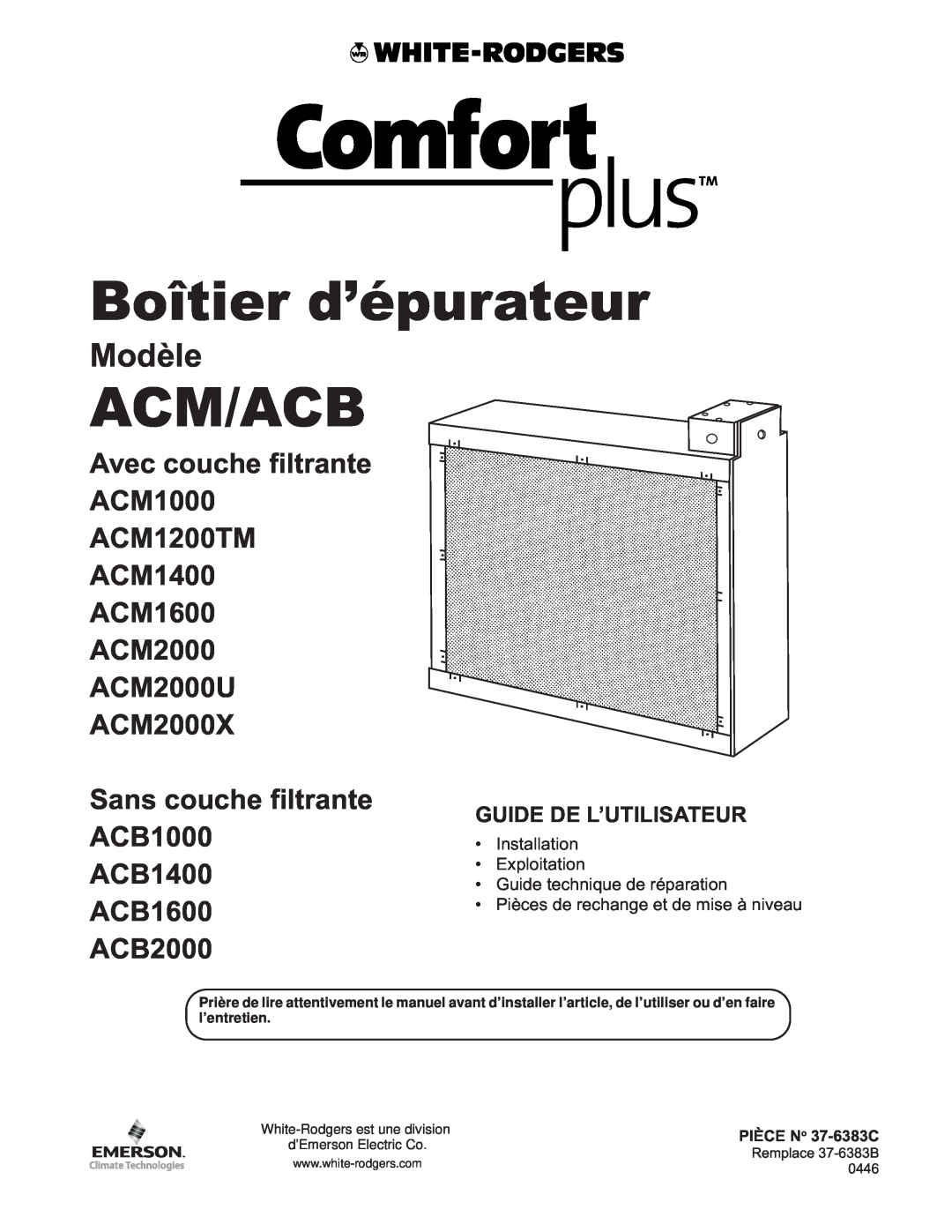 White Rodgers pmnACM/ACB owner manual Boîtier d’épurateur, Acm/Acb, Modèle 