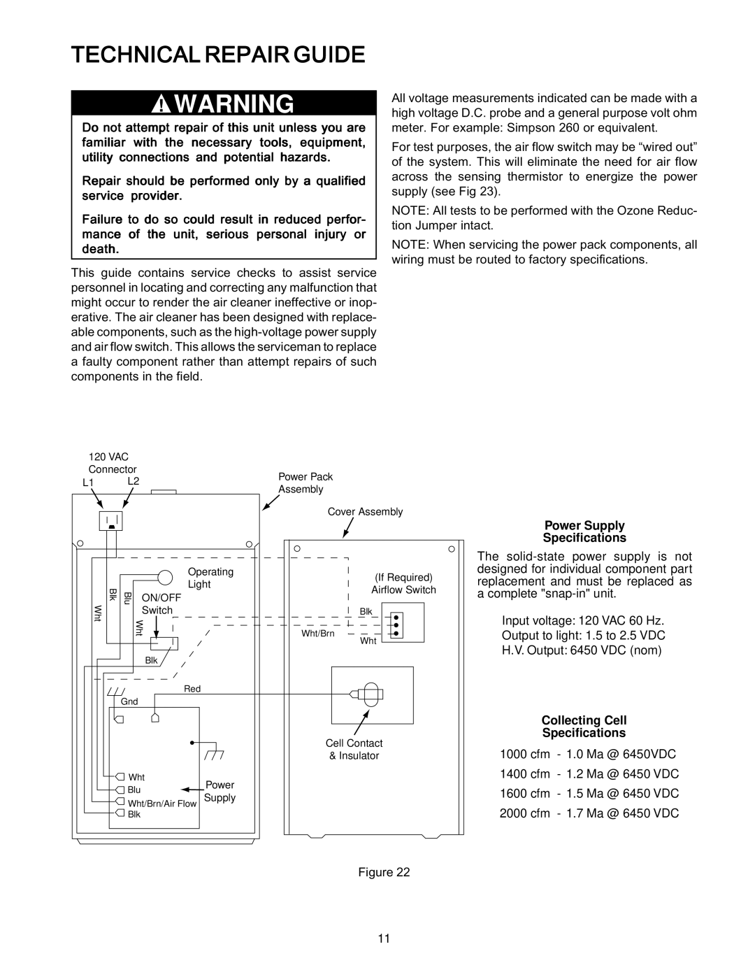 White Rodgers SST1600, SST2000, SST1400 owner manual Technical Repair Guide 