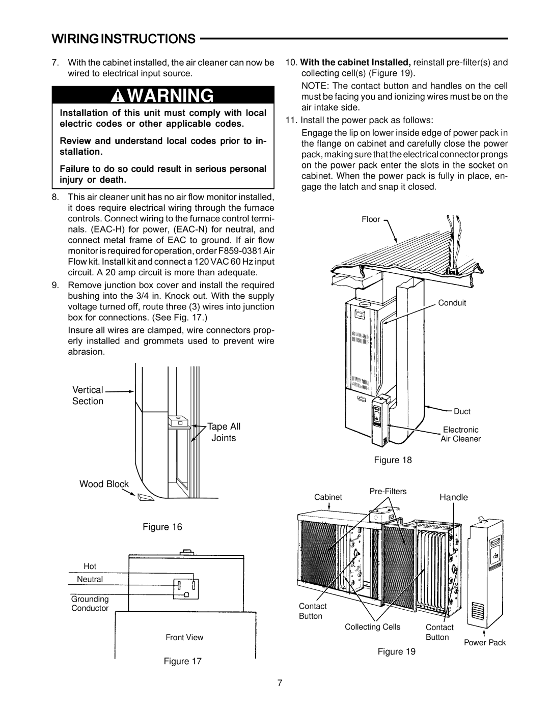 White Rodgers SST1400, SST2000, SST1600 owner manual Wiringinstructions, Wood Block 