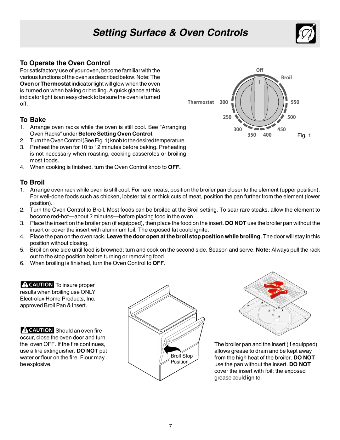 White-Westinghouse 316257134 (0809) important safety instructions To Operate the Oven Control, To Bake, To Broil 