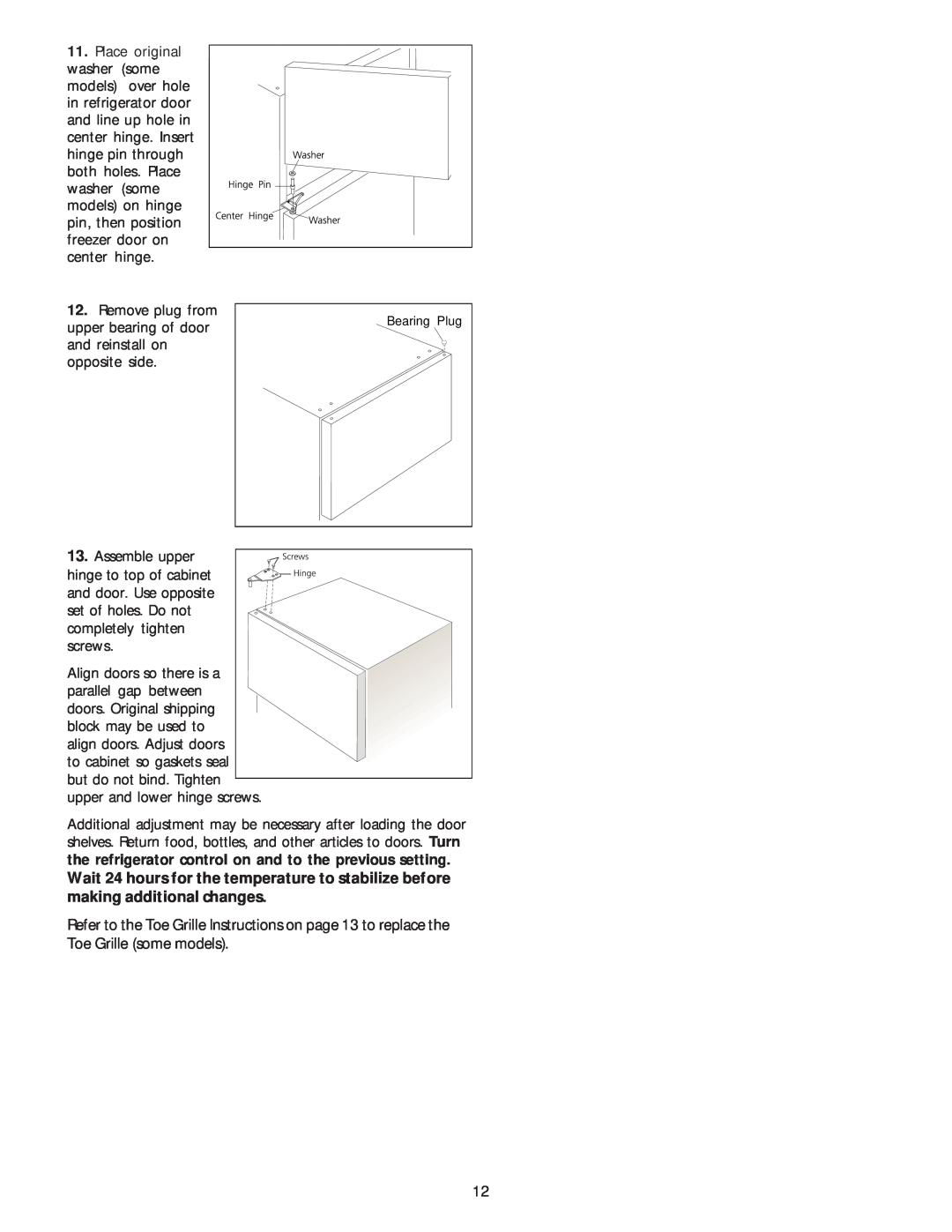 White-Westinghouse Top Freezer manual 