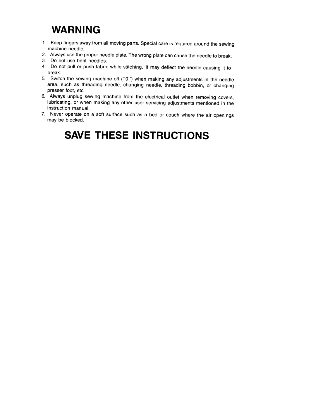 White-Westinghouse WW-6000 manual Instructions, Save, These 