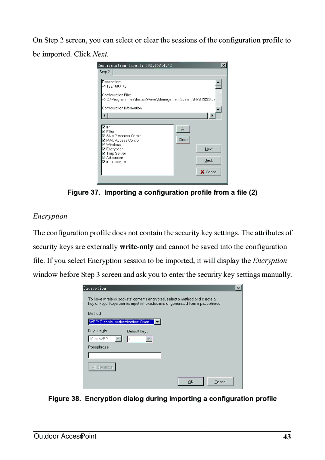 WHP Wireless WHP-1100, WHP-1120, WHP-1130 user manual Encryption 