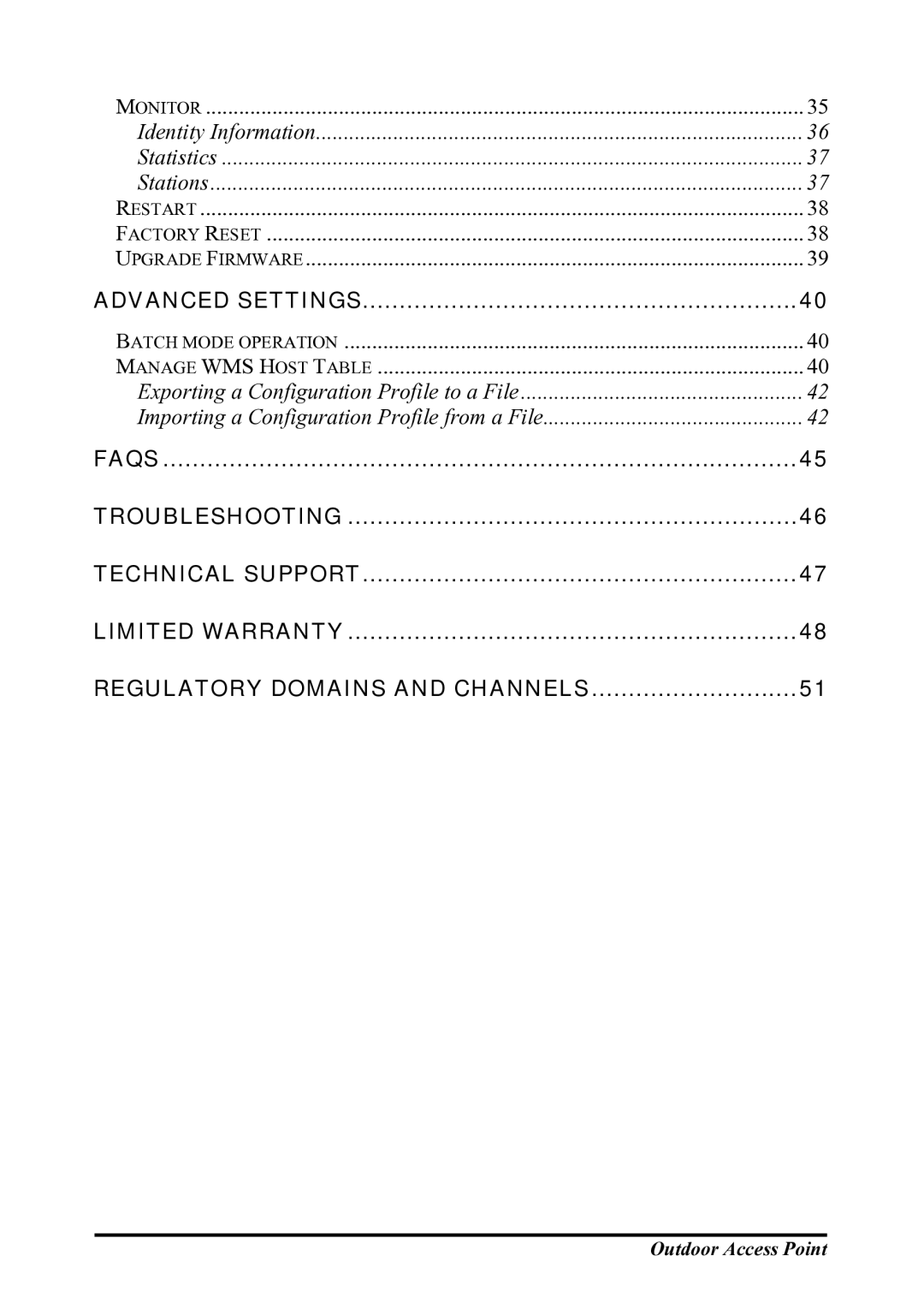 WHP Wireless WHP-1130, WHP-1120, WHP-1100 user manual Advanced Settings 