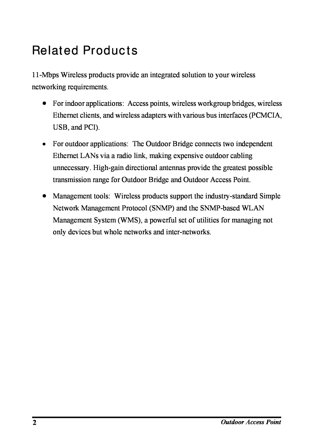 WHP Wireless WHP-1130, WHP-1120, WHP-1100 user manual Related Products 