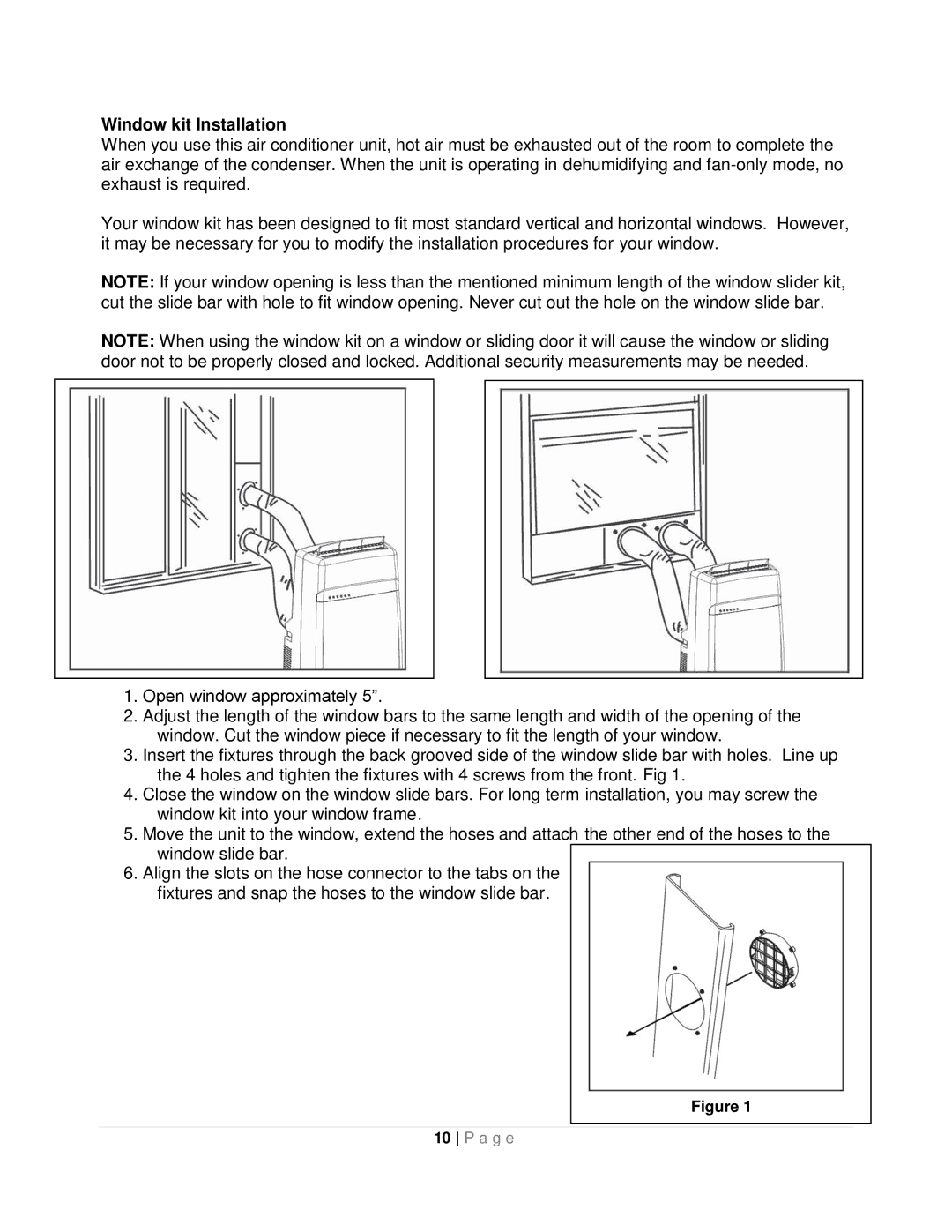 Whynter ARC-12SDH instruction manual Window kit Installation 