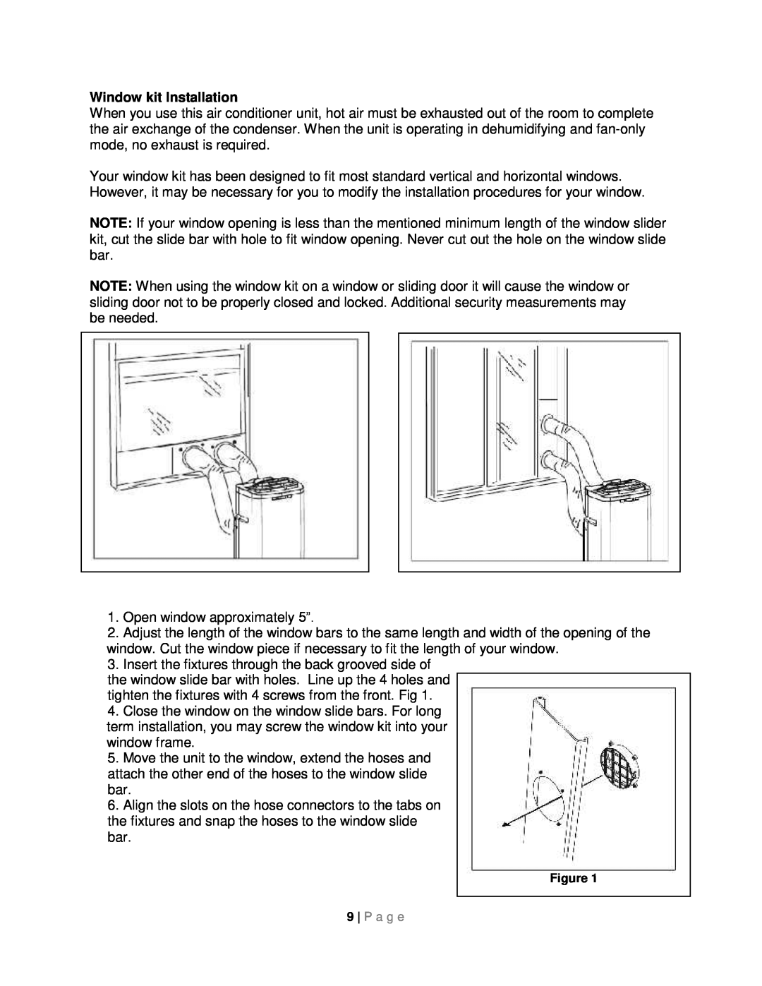 Whynter ARC-131GD instruction manual Window kit Installation 