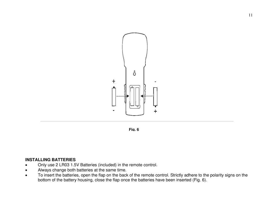 Whynter ARC-13W/S manual Installing Batteries 