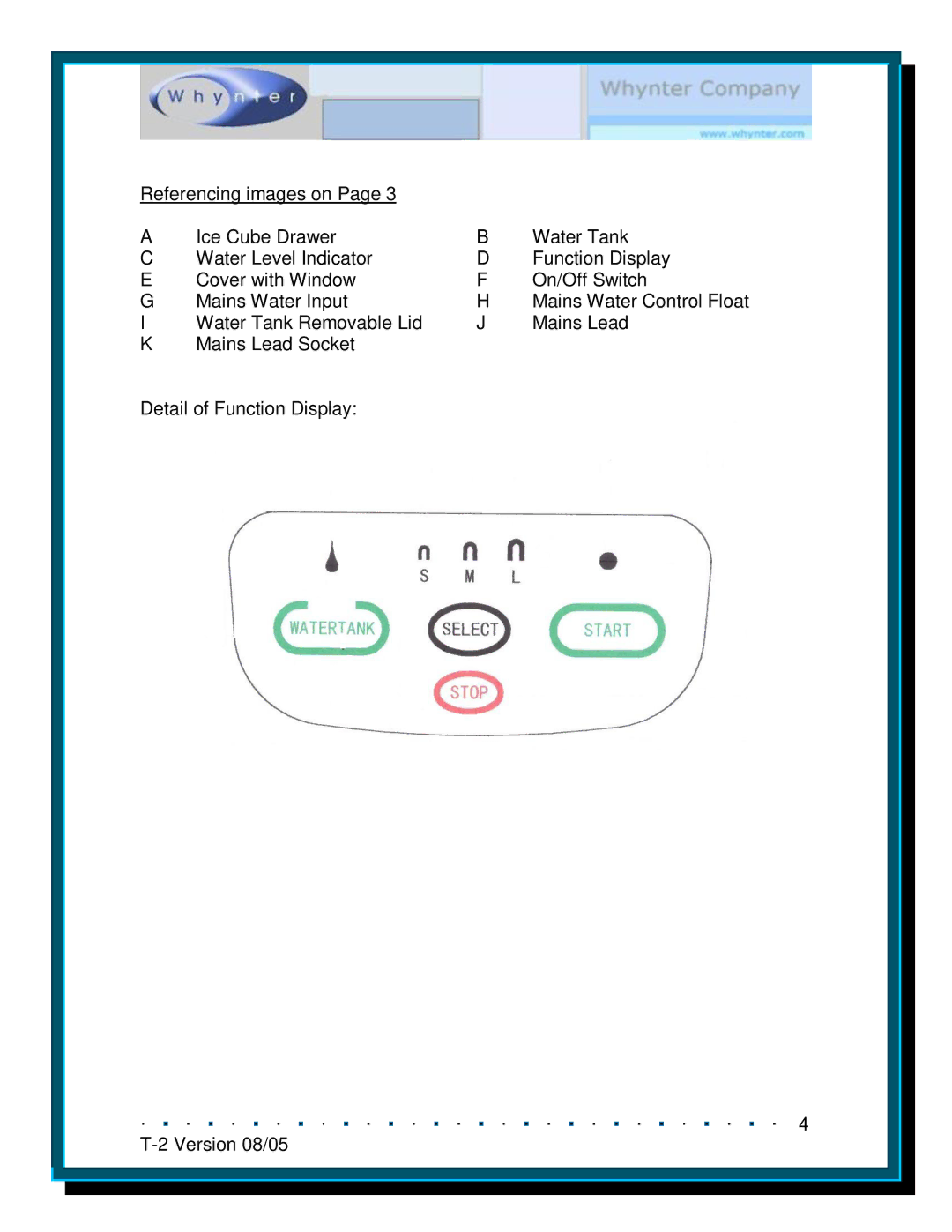 Whynter SNO T-2C/T-2CA, SNO T-2M/T-2MA instruction manual 