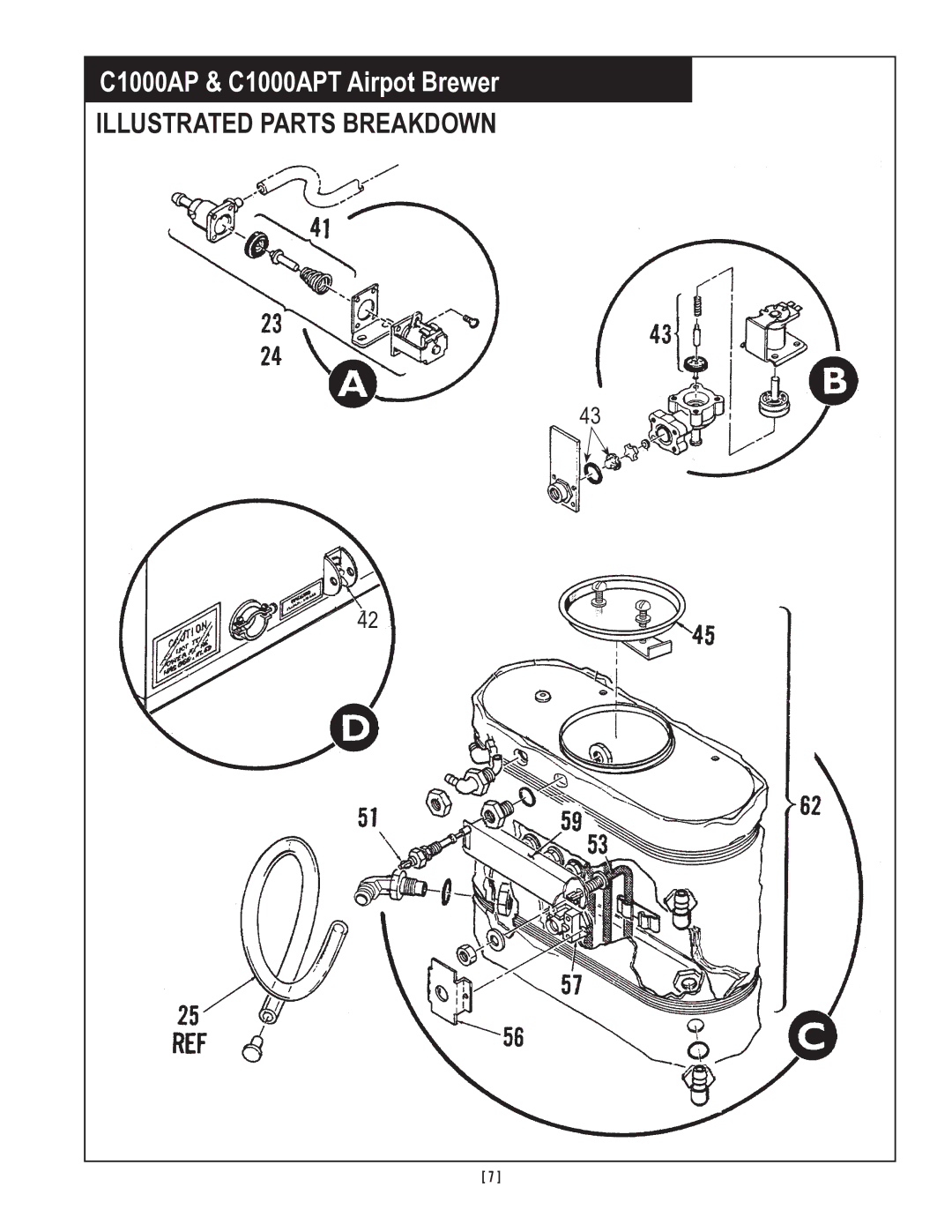 Wibur Curtis Company C1000APT service manual Illustrated Parts Breakdown 