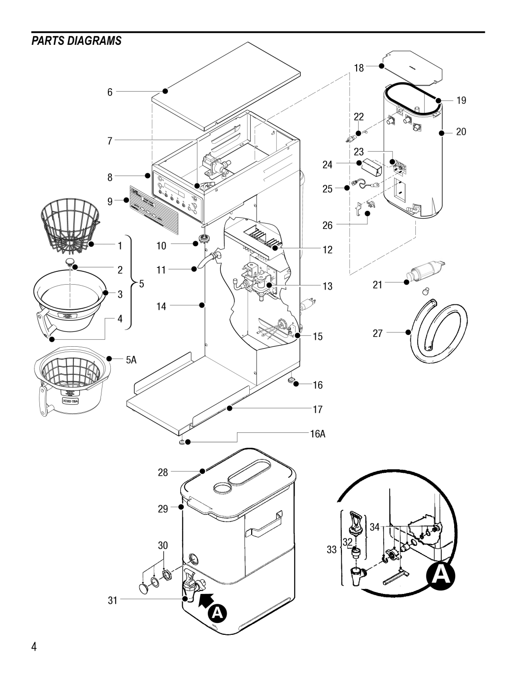 Wibur Curtis Company PTT3, TCTS/T specifications Parts Diagrams 