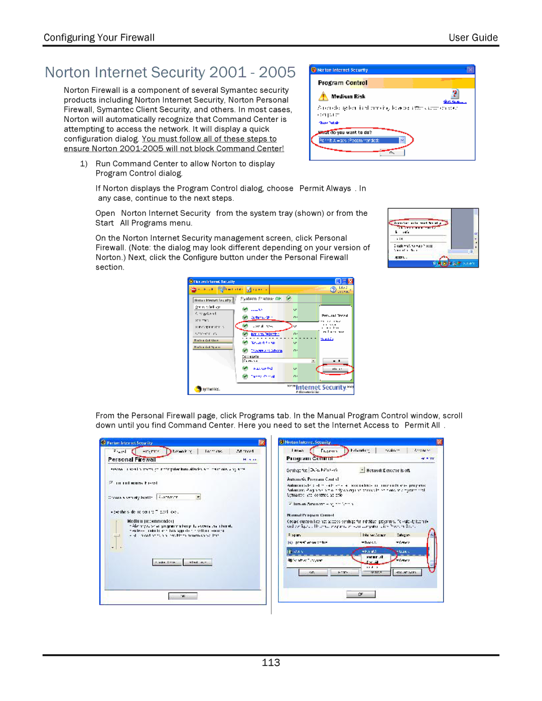 WiLife V2.1 manual Norton Internet Security 2001 