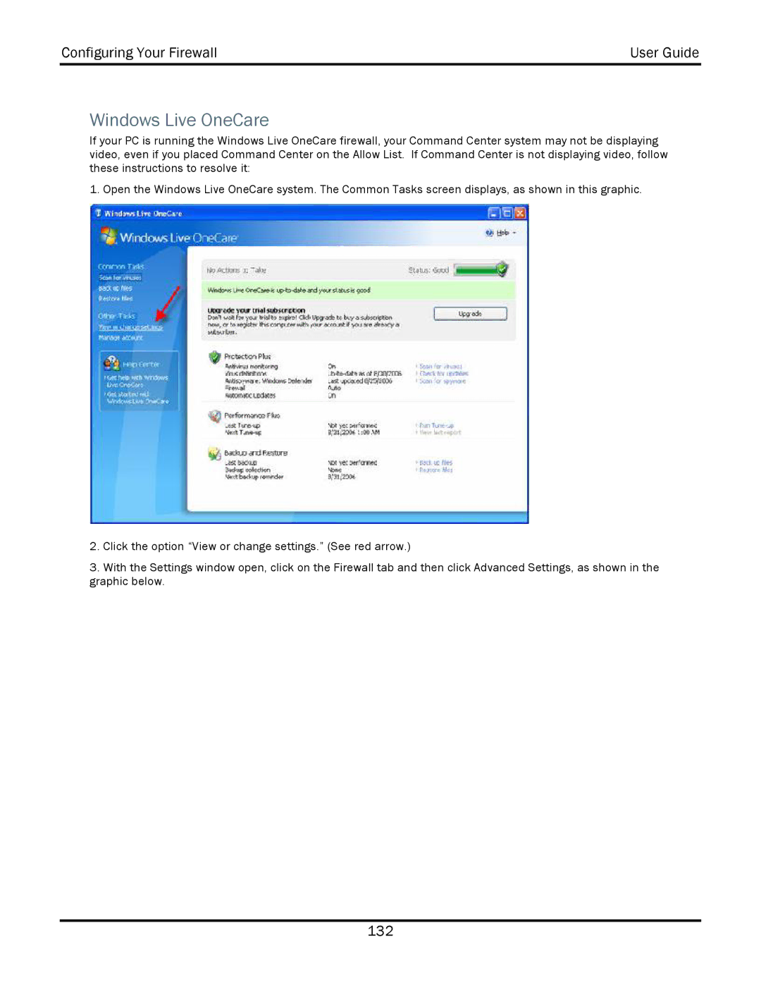 WiLife V2.1 manual Windows Live OneCare 