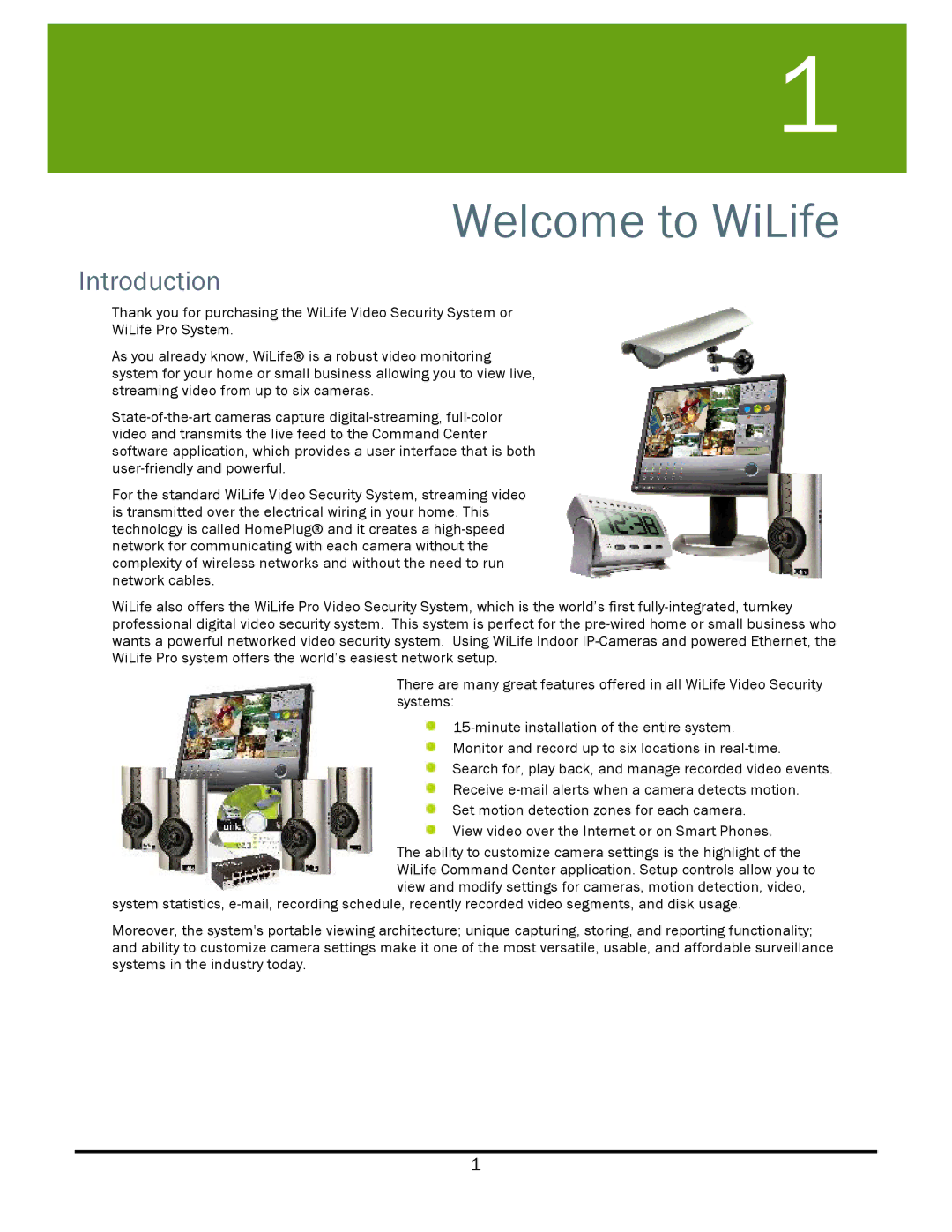 WiLife V2.1 manual Welcome to WiLife, Introduction 