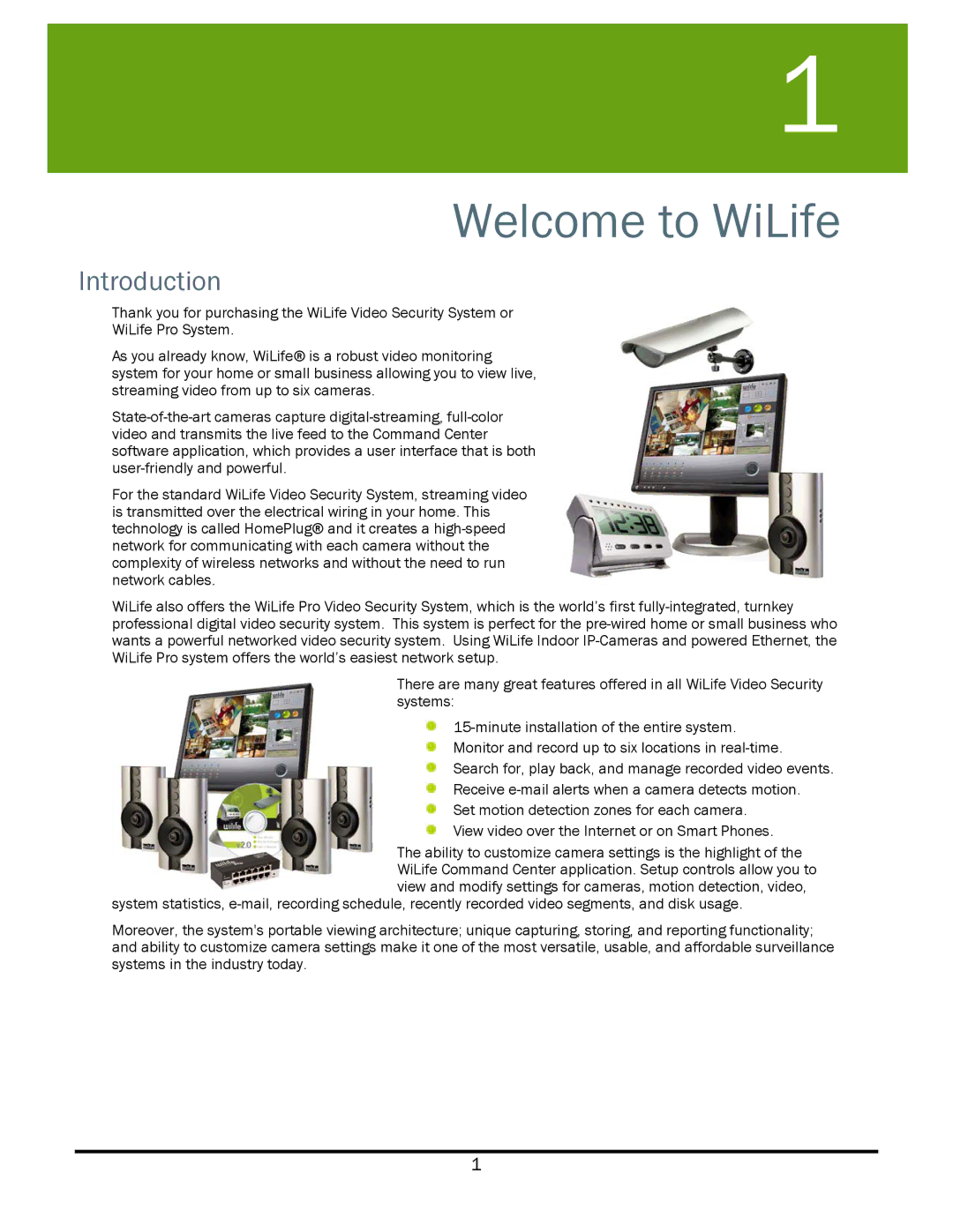 WiLife V2.5 manual Welcome to WiLife, Introduction 