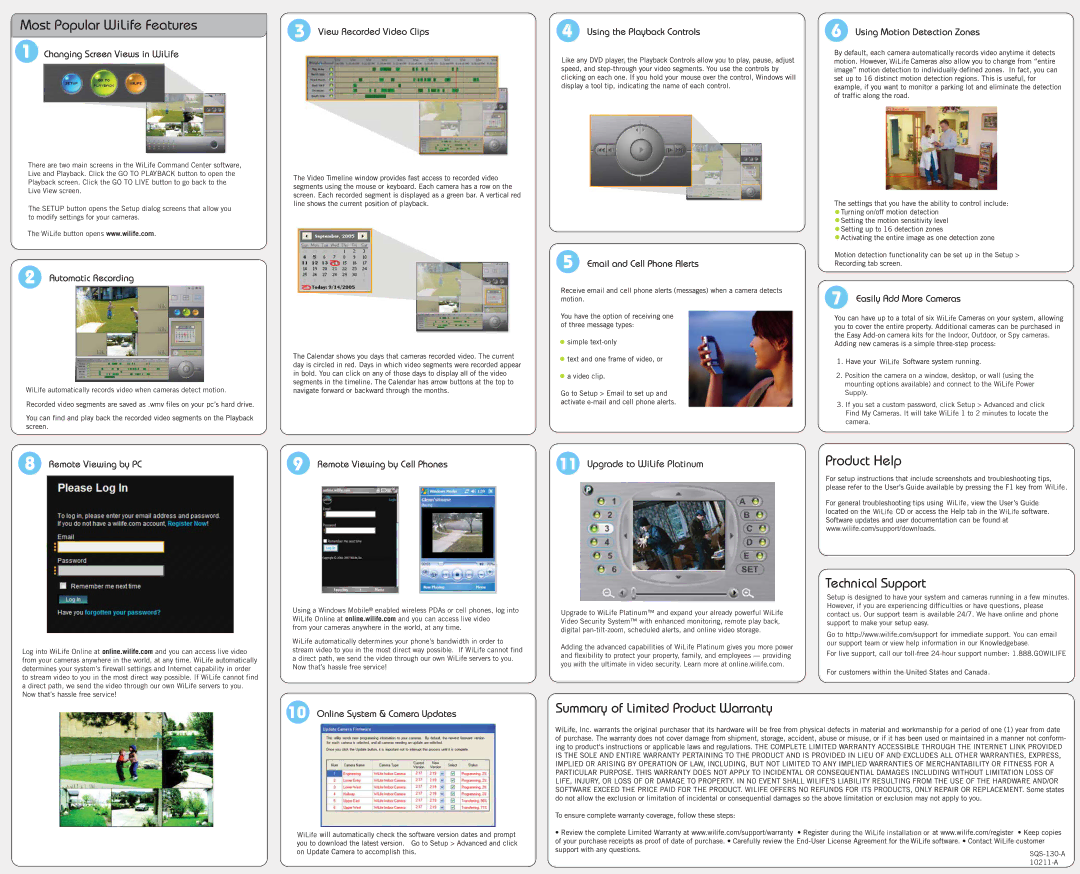 WiLife WLPIC-1X6, WLPIC-6X6, WLPI-X6, WLPC-810I, WLPIC-4X6, WLPIC-1X1 setup guide Most Popular WiLife Features 