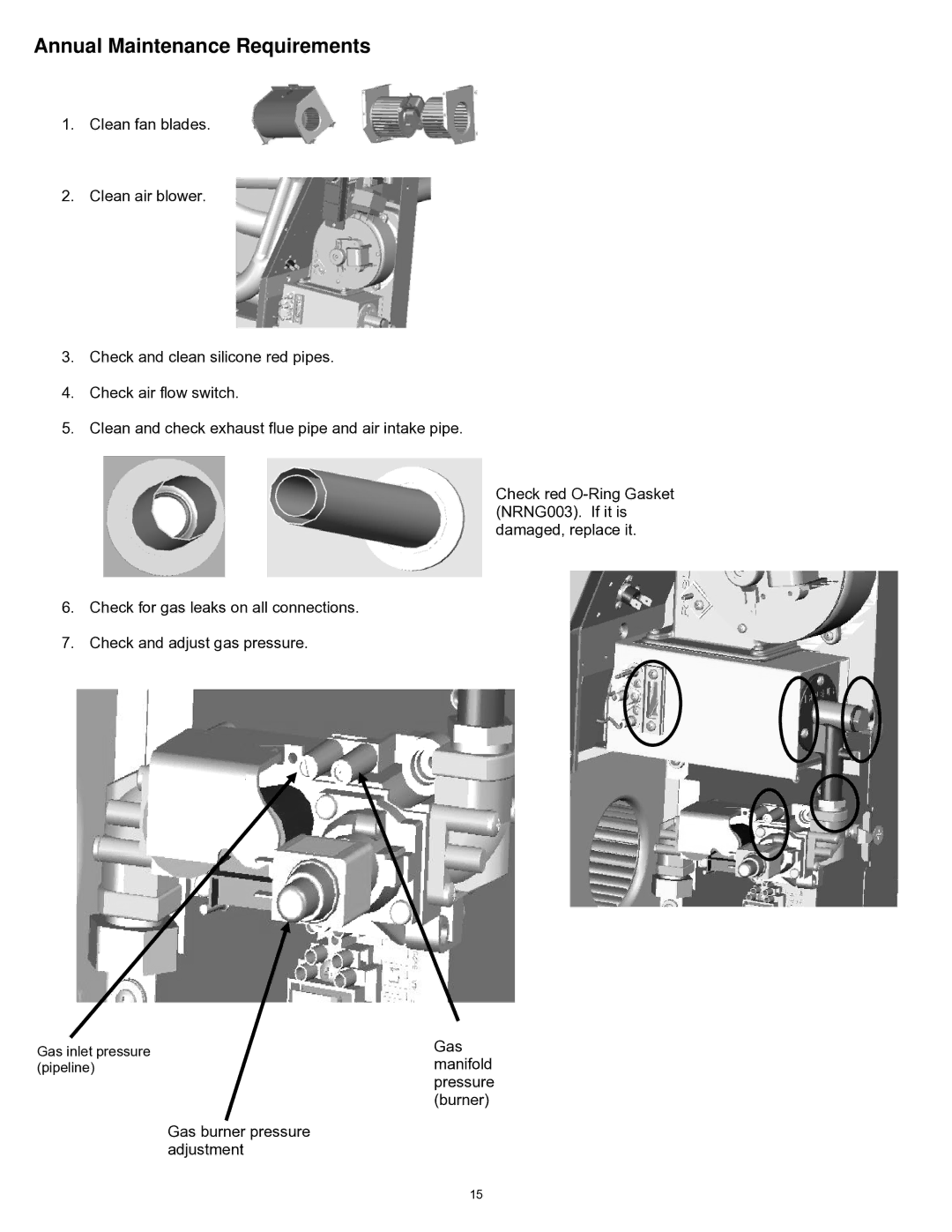 Williams 2903511, 2903512 installation instructions Annual Maintenance Requirements 