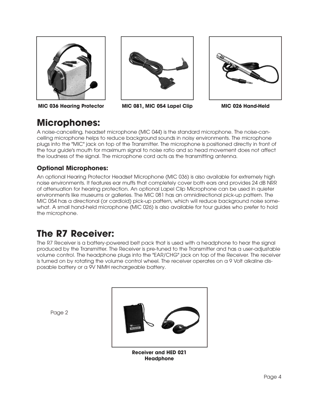 Williams Sound TGS SYS A manual Microphones 