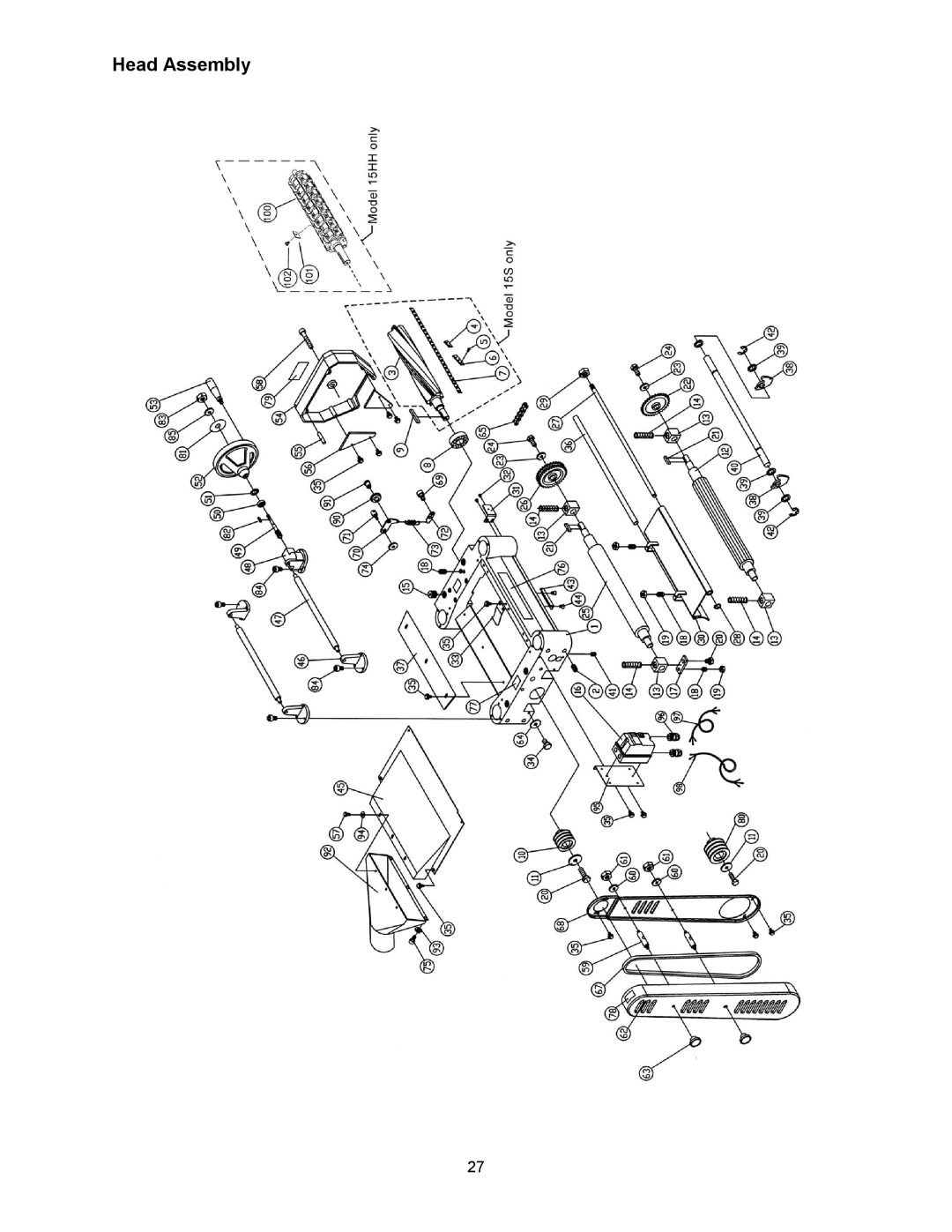 Wilton 15S, 15HH manual Head Assembly 