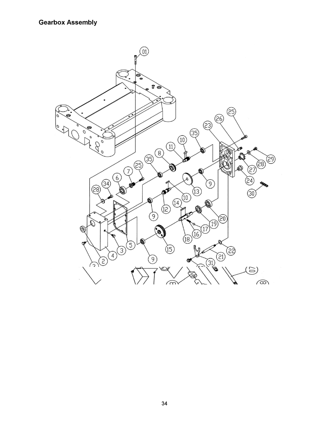 Wilton 15HH, 15S manual Gearbox Assembly 