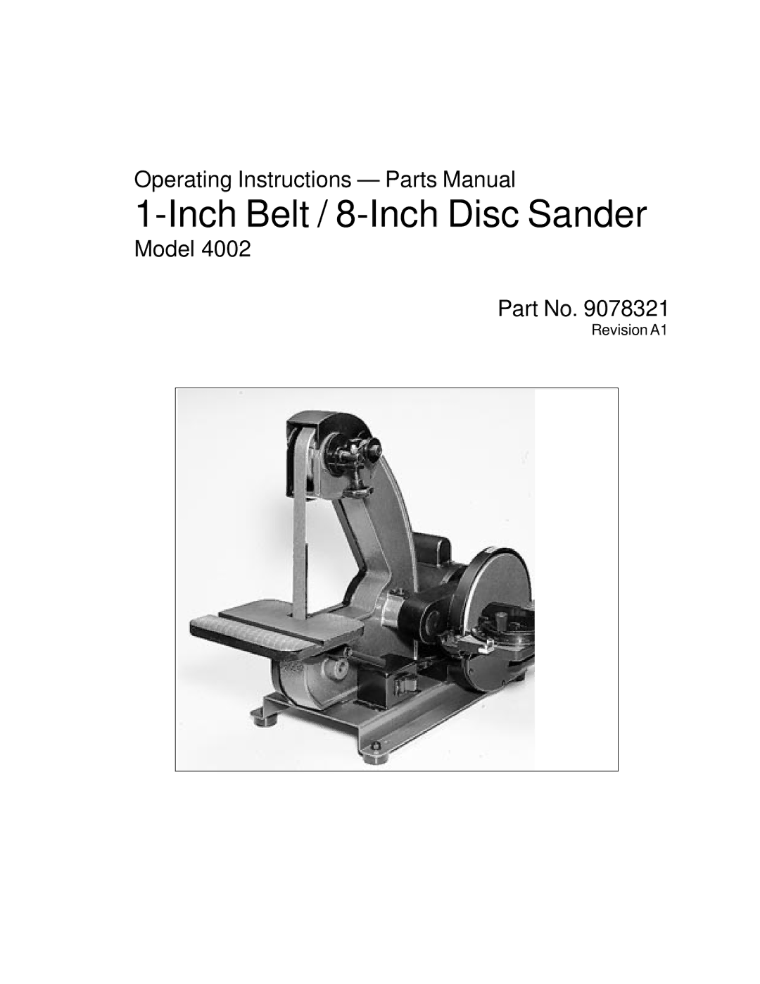 Wilton 4002 manual Operating Instructions Parts Manual, Model 