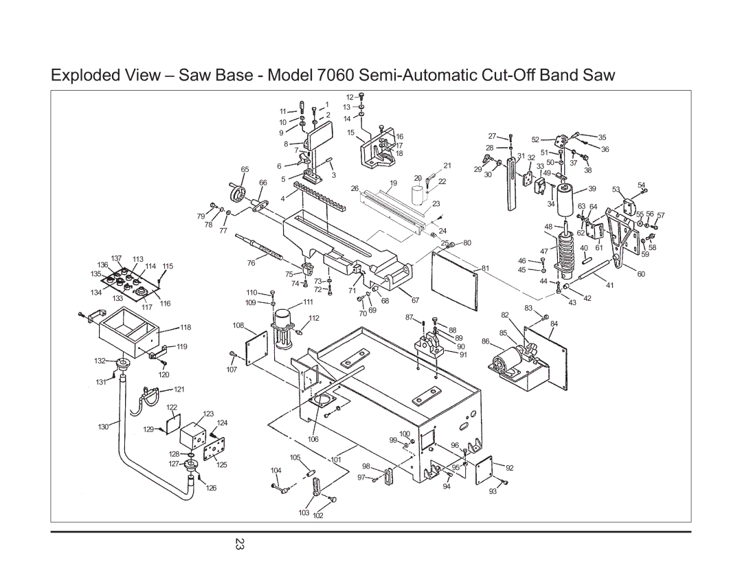 Wilton 7060 manual 55 56 137 113 136 114 115 135 134 