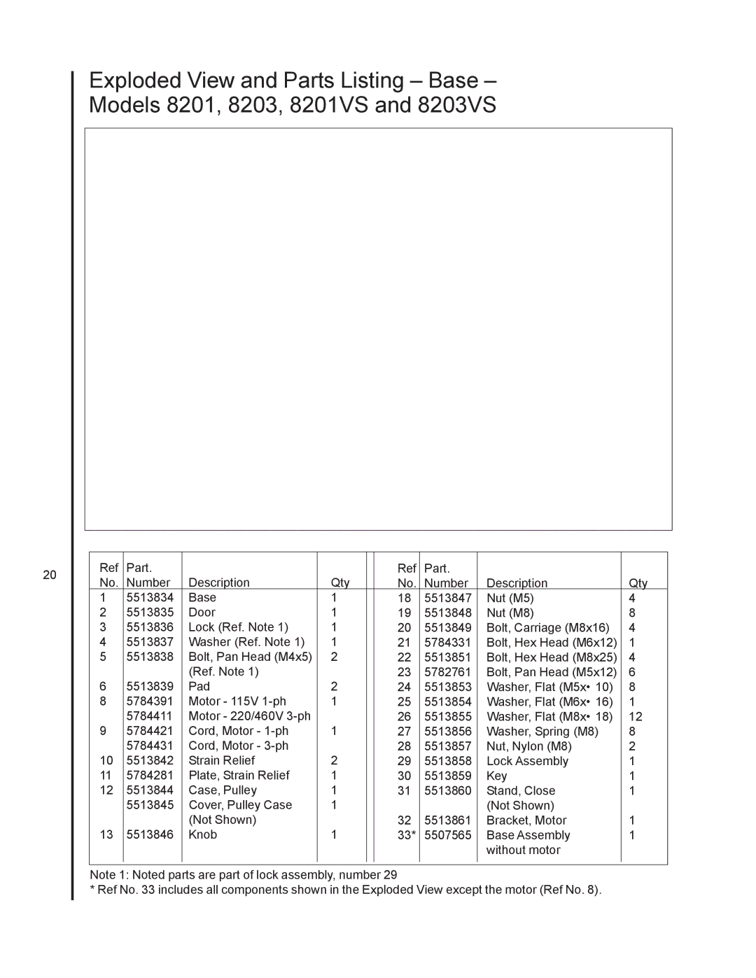 Wilton 8201VS, 8203VS manual 